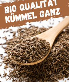 BIO Kümmel Kümmelsamen Kümmelsaat Kümmelkörner Wiesenkümmel | Kochen Backen Brotgewürz Kümmeltee Caraway Seeds