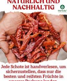 BIO Chilischoten, Birds Eye Chili Ganz, Rote Getrocknete Chili Schoten, BIO Chili