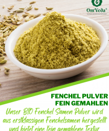 BIO Fenchel Samen gemahlen, Fenchelsamen Fenchelpulver fein gemahlen, Organic Fennel Powder