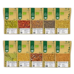 BIO Gewürze 10er STARTER SET 2 Grundausstattung Indische Küche Basics
